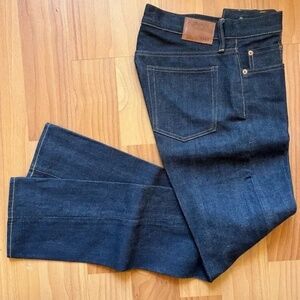 Gap 1969 Rigid (Raw) Selvedge Denim Straight Leg Jeans 28x30 Button Fly